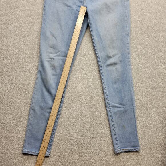 Levi’s 721 High Rise Skinny Jeans Women’s Light Blue Wash Distressed Size 27 - Picture 5 of 11